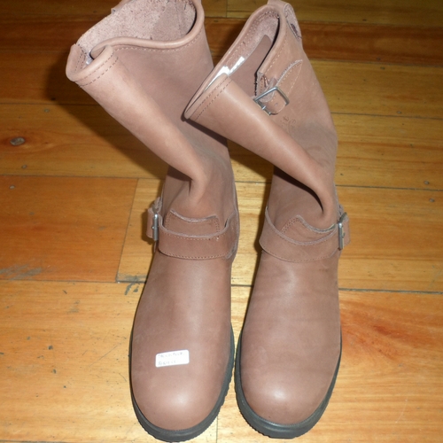 Men Brown Leather Boots